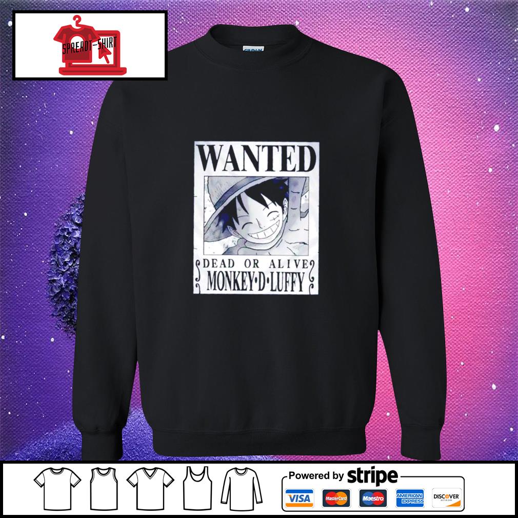 luffy wanted poster sweater