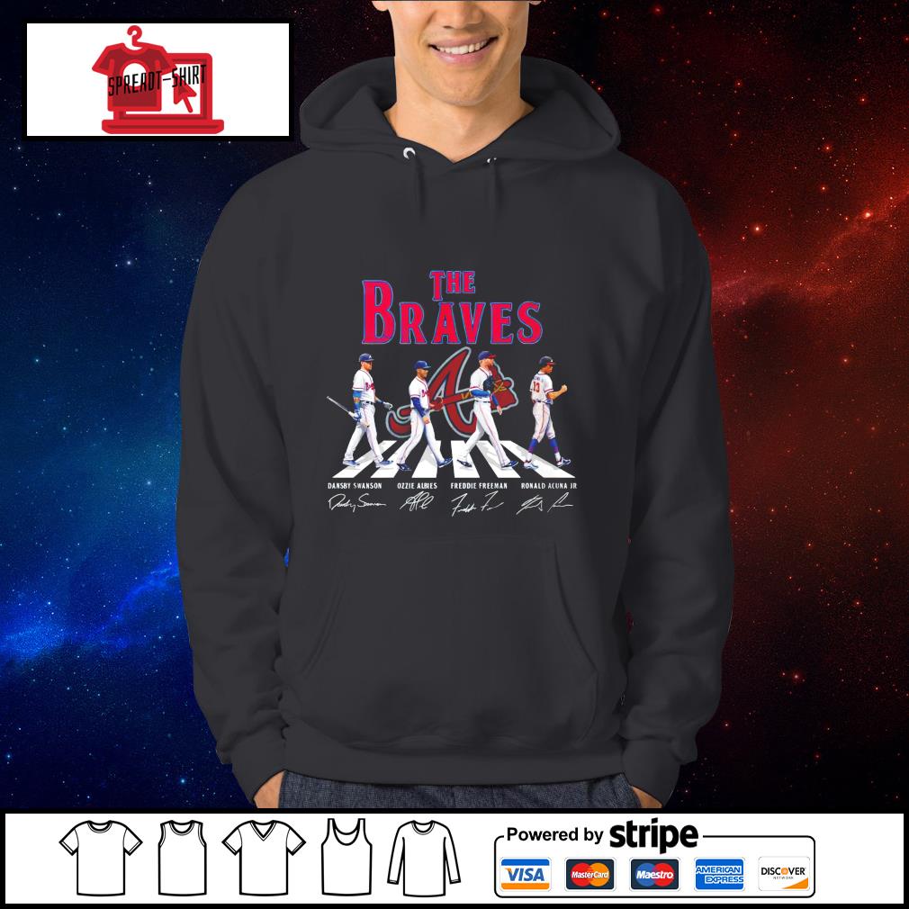 Official The Braves Dansby Swanson Ozzie Albies Freddie Freeman Ronald  Acuna Jr Abbey Road Signatures Shirt, hoodie, sweater, long sleeve and tank  top