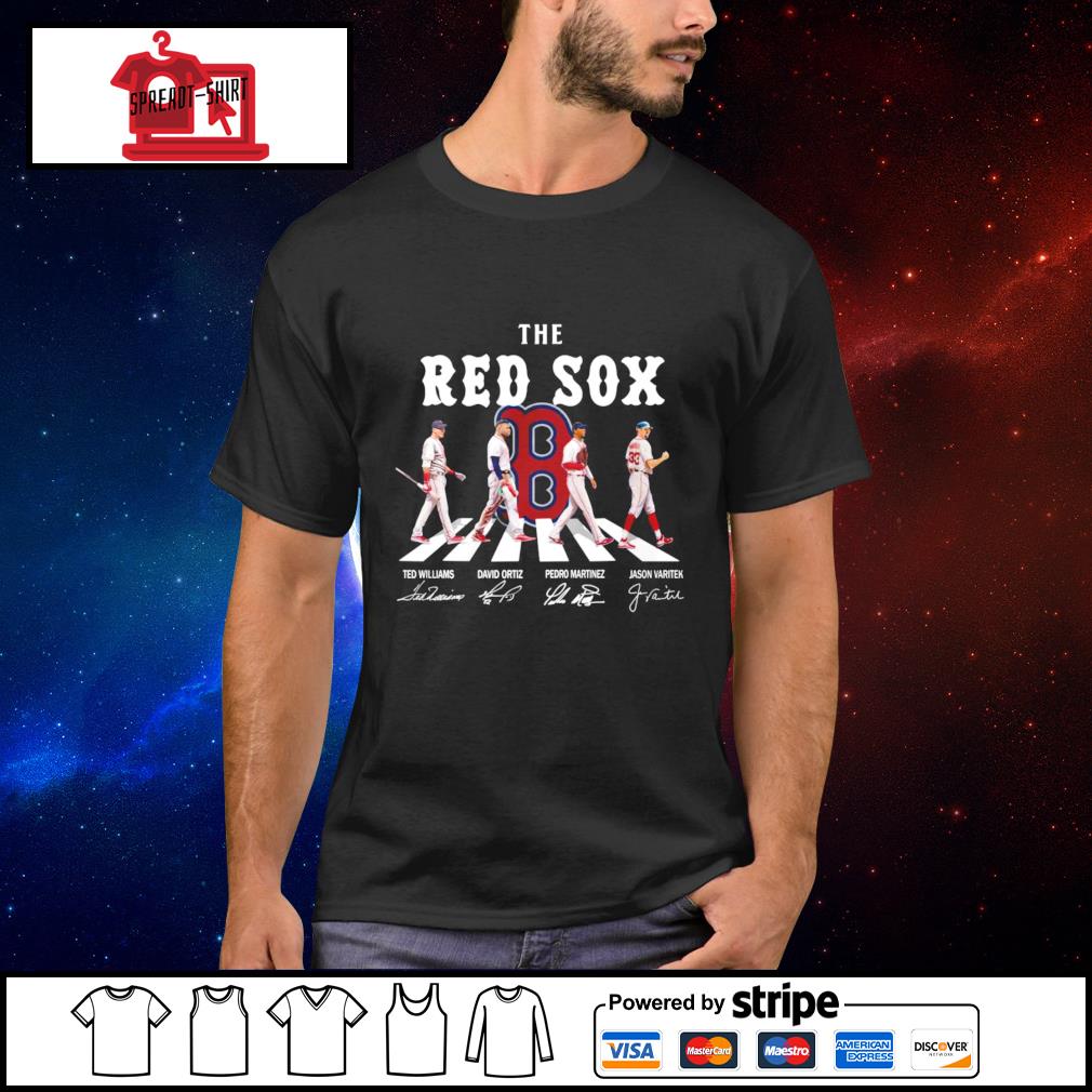The Boston Red Sox Ted Williams David Ortiz Pedro Martinez Jason Varitek  Abbey Road Signatures Shirt, hoodie, sweater, long sleeve and tank top