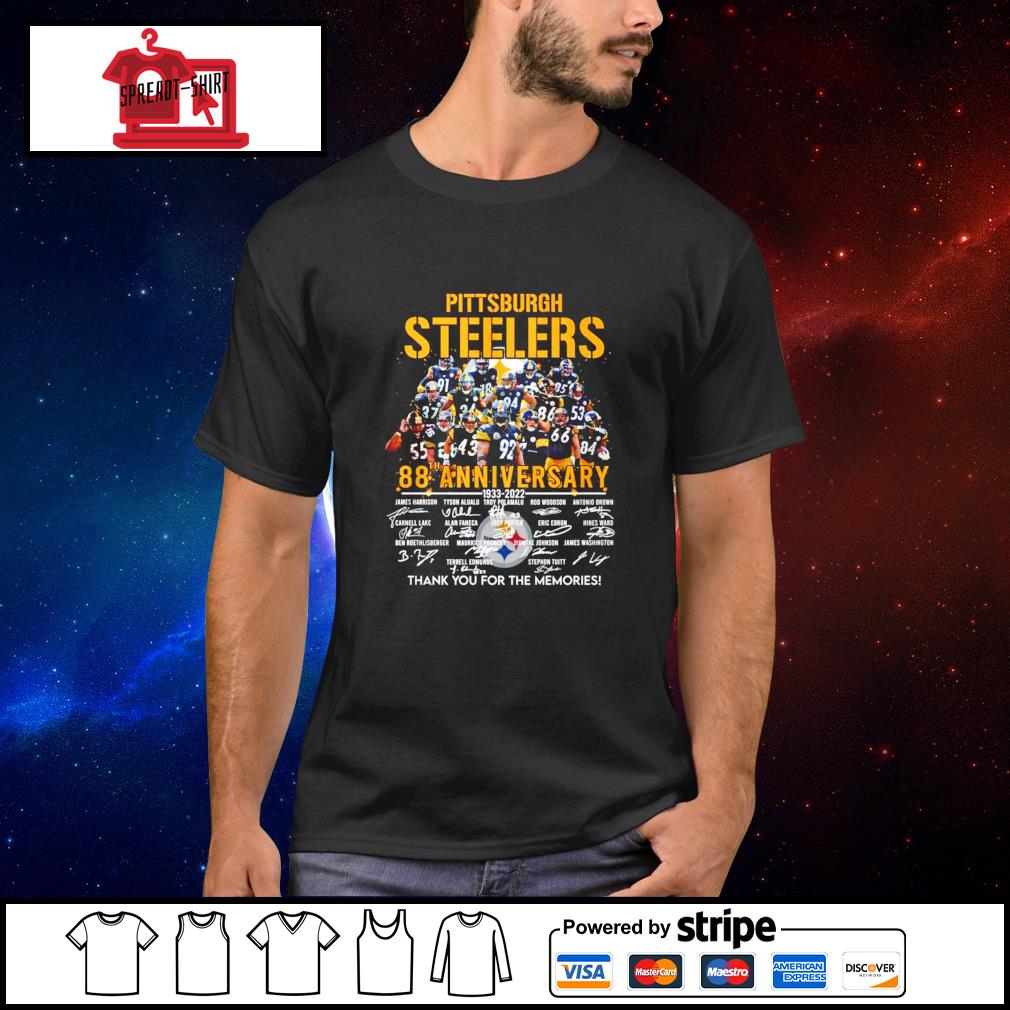 Pittsburgh Steelers 88th Anniversary 1933 2022 Thank You For The Memories  Shirt