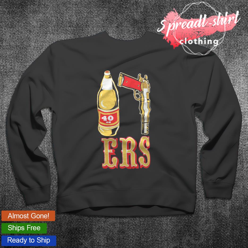 San Francisco 49ers 40oz 9MM Gold Gun shirt, hoodie, sweater, long