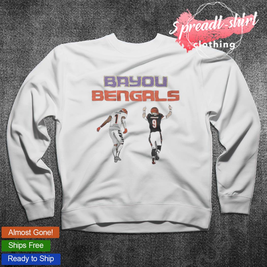 Official Ja'Marr Chase and Joe Burrow Cincinnati Bengals Bayou Bengals shirt,  hoodie, sweater, long sleeve and tank top