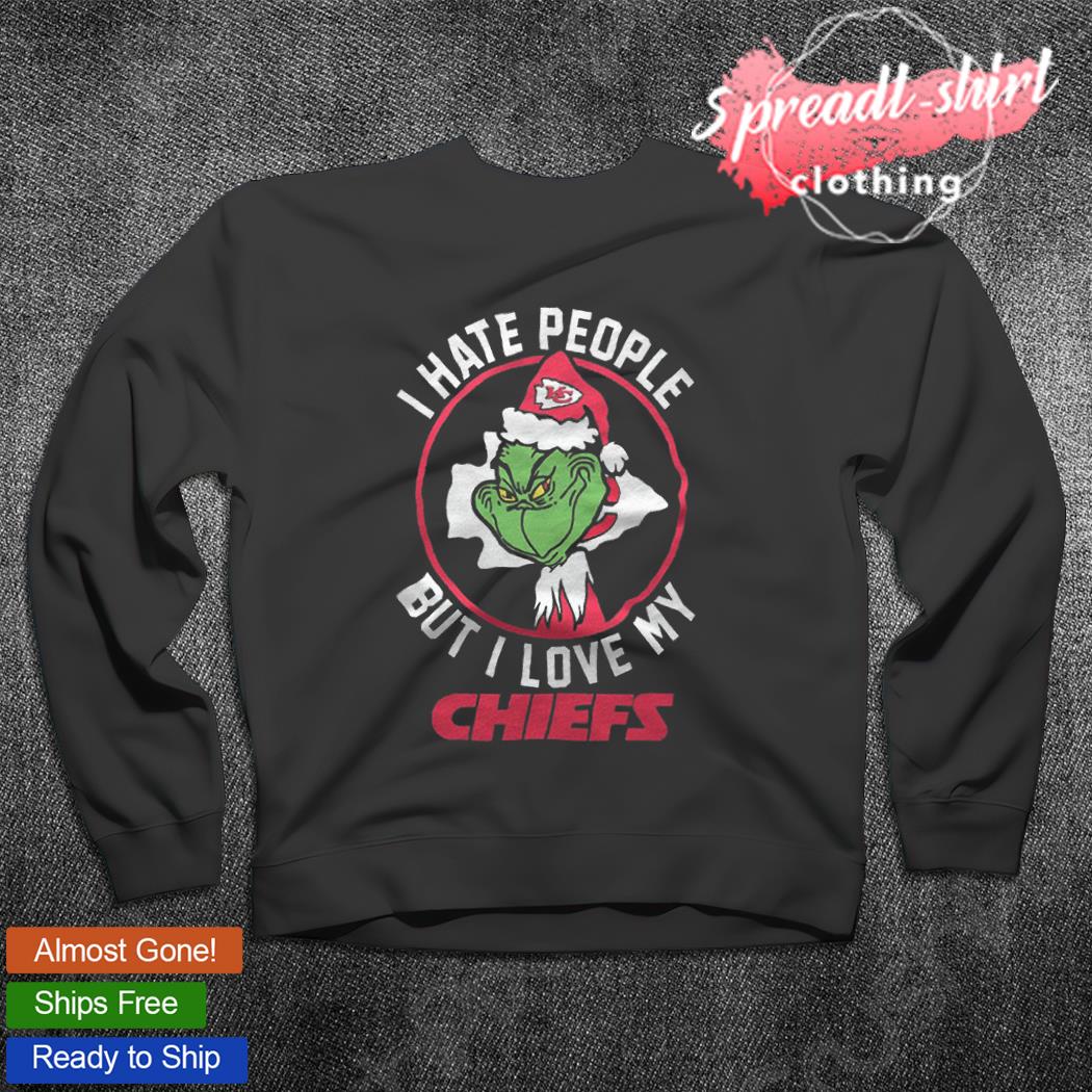 Grinch I Hate People But I Love My Kansas City Chiefs Christmas T