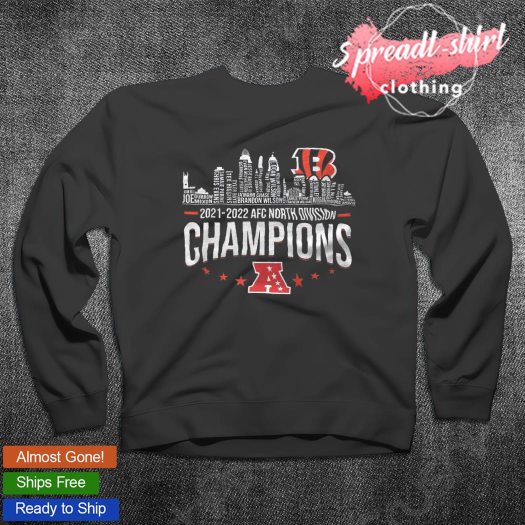 Cincinnati Bengals 2022 Afc North Division Champions 2021-2022 signatures  shirt, hoodie, sweater, long sleeve and tank top