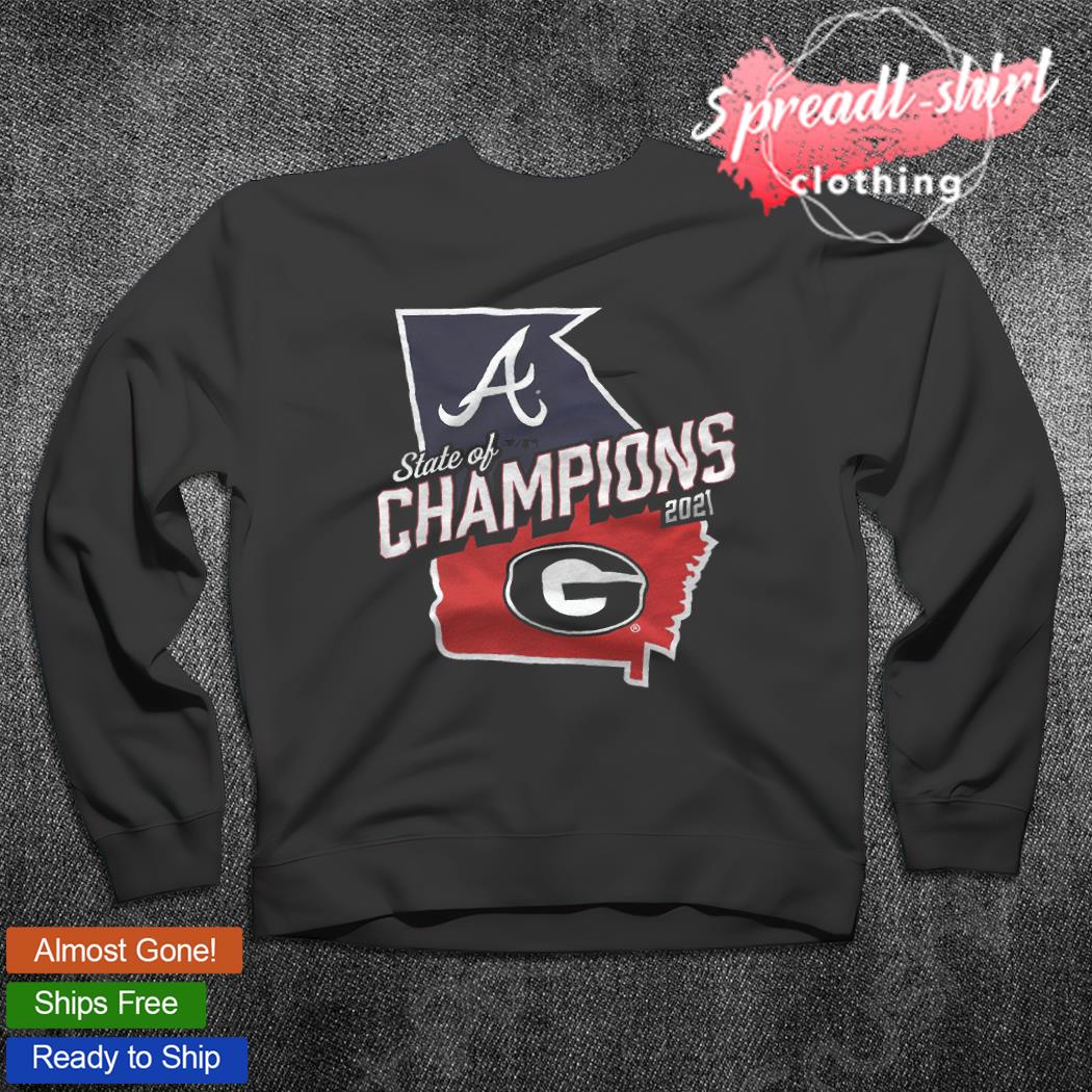 Atlanta Braves Georgia Bulldogs Champions First Time Together Logo Shirt,  hoodie, longsleeve, sweater