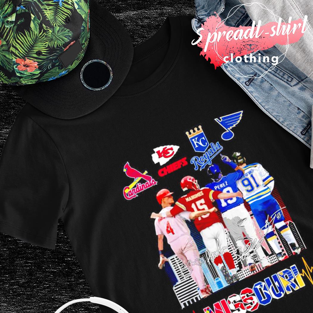 The Missouri Yadier Molina Patrick Mahomes Salvador Perez And Vladimir  Tarasenko Signatures Shirt, hoodie, sweater, long sleeve and tank top