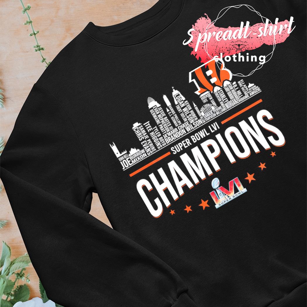 Super Bowl Lvi 2022 Champions Cincinnati Bengals Football Signatures Shirt,  hoodie, sweater, long sleeve and tank top