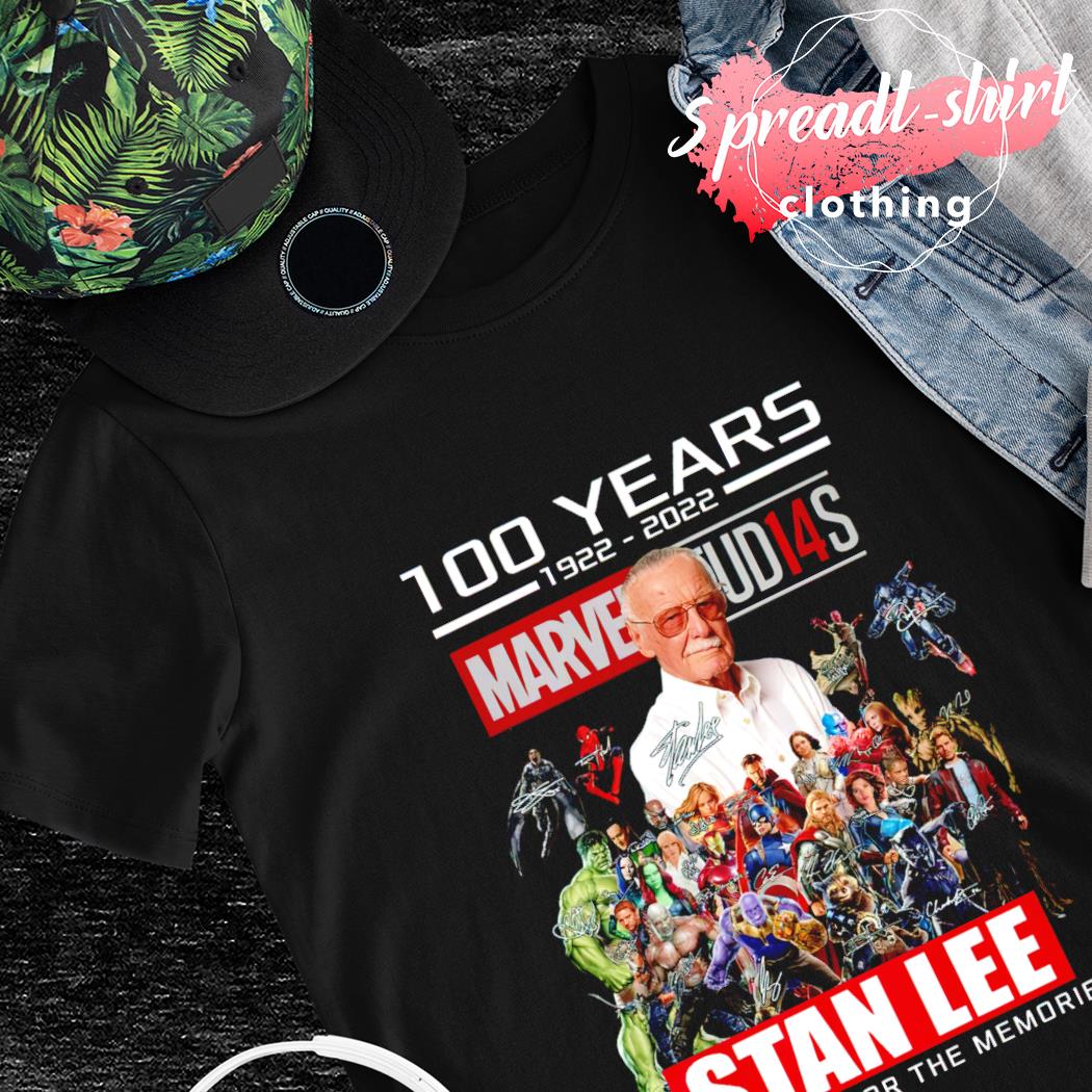 Stan Lee Signing Schedule 2022 Stan Lee 100 Years Marvel Stud14S 1922 2022 Thank You For The Memories  Signature Shirt, Hoodie, Sweater, Long Sleeve And Tank Top