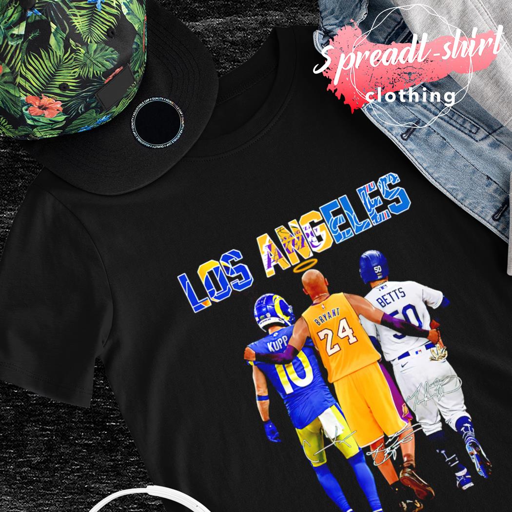 LA Rams and LA Lakers and LA Dodgers Kobe Bryant Corey Seager Cooper Kupp  Abbey Road Los Angeles City Of Champions Signatures Shirt, hoodie, sweater  and long sleeve