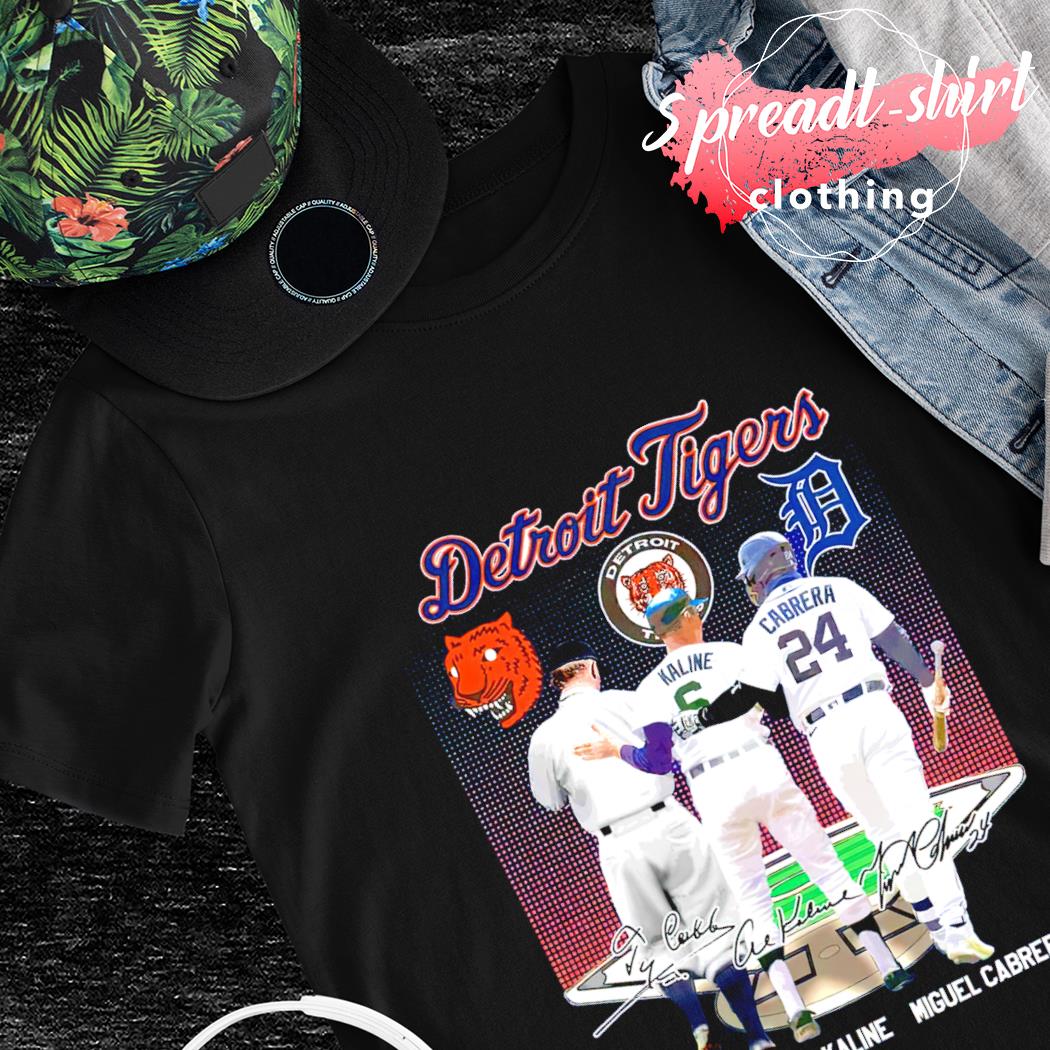 Detroit Tigers Ty Cobb Al Kaline and Miguel Cabrera signatures shirt,  hoodie, sweater, long sleeve and tank top