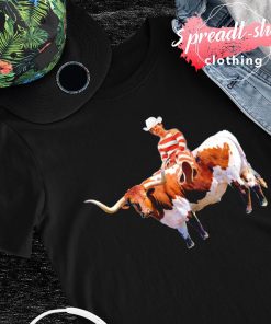 Harry Styles and Bull riding Texas Longhorns football shirt