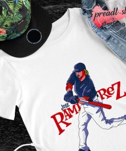 José Ramirez player cartoon swing shirt
