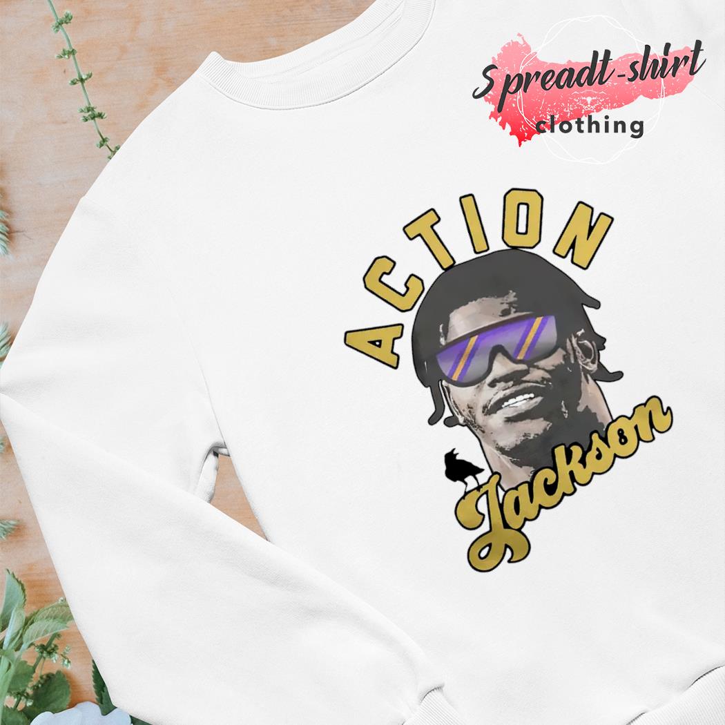 Official action lamar jackson 2022 shirt, hoodie, sweater, long sleeve and  tank top