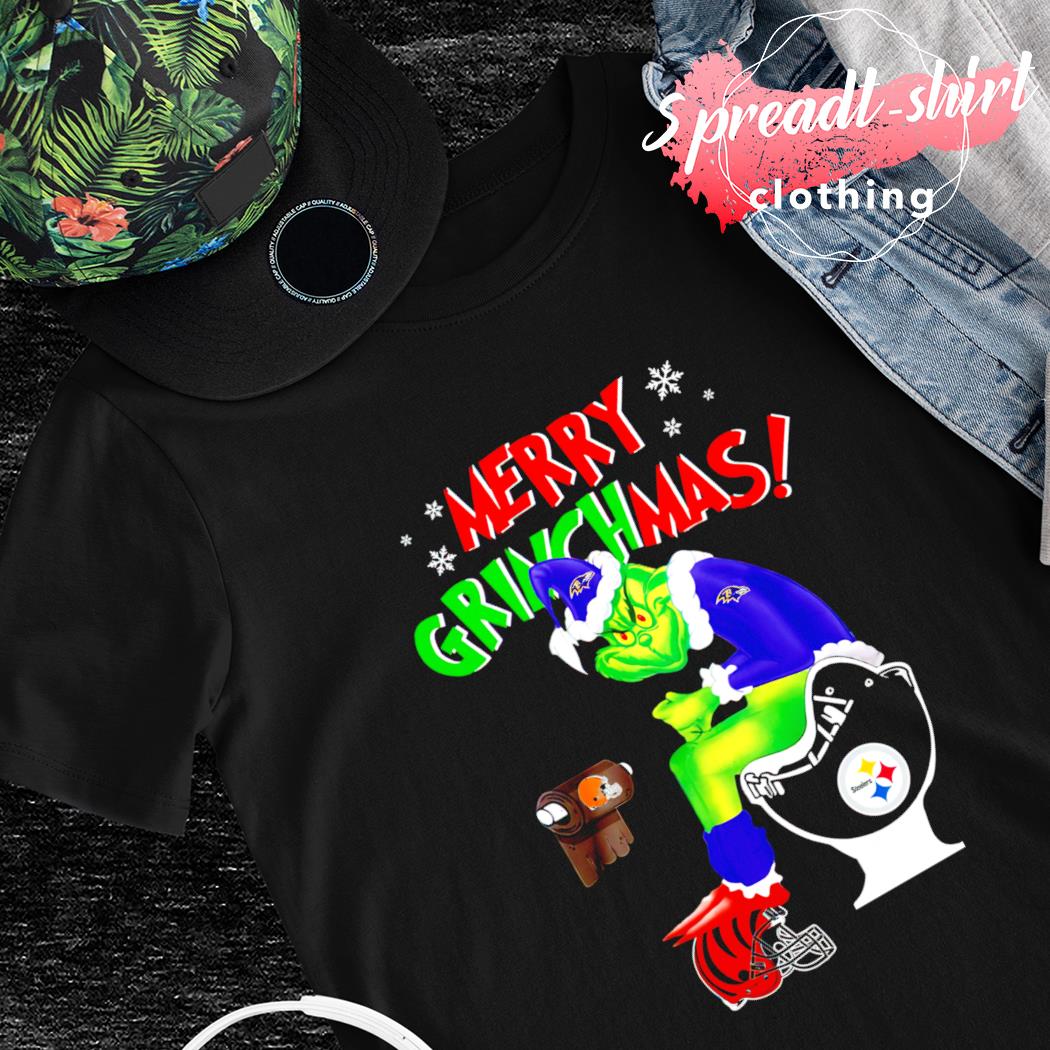 The Grinch Toilet Pittsburgh Steelers and Baltimore Ravens paper shirt