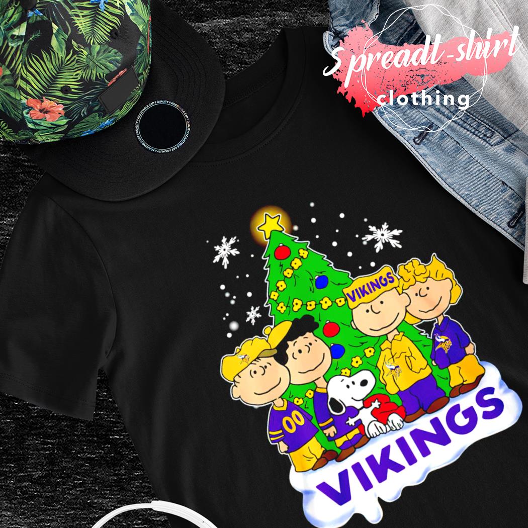 Snoopy and Friends Minnesota Vikings Christmas tree shirt, hoodie, sweater,  long sleeve and tank top