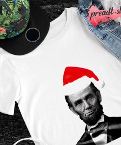 Abraham Lincoln Santa hat Merry Christmas shirt
