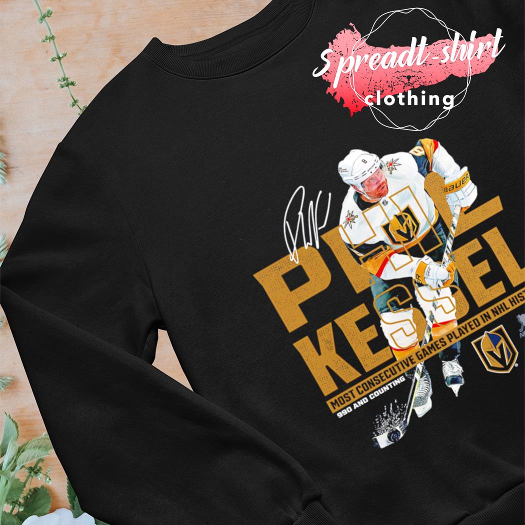 PHIL KESSEL VEGAS GOLDEN KNIGHTS MOST CONSECUTIVE GAMES PLAYED HOODIE