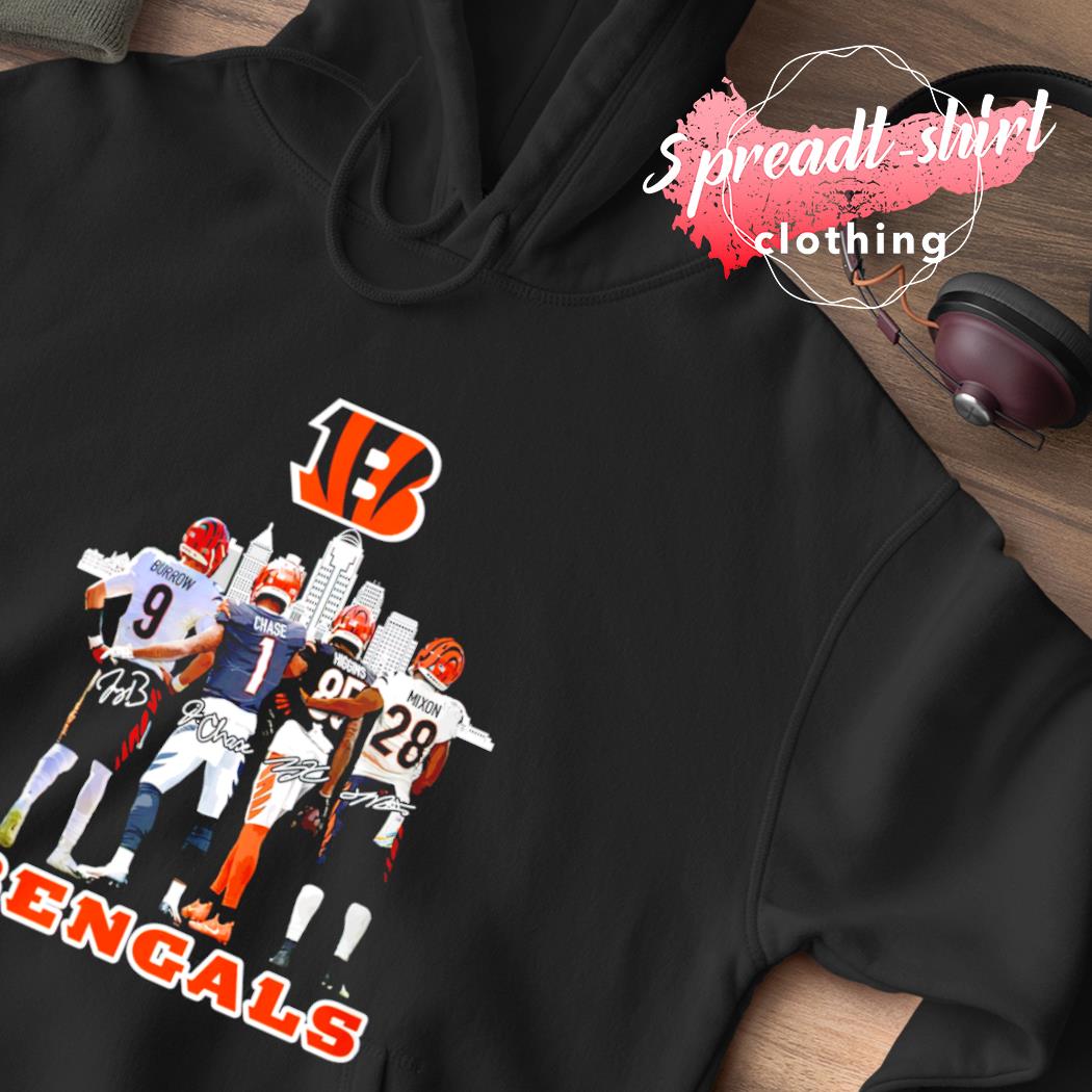 Bengals Ja'marr Chase Joe Burrow And Joe Mixon Champion Signatures Shirt,  hoodie, sweater, long sleeve and tank top