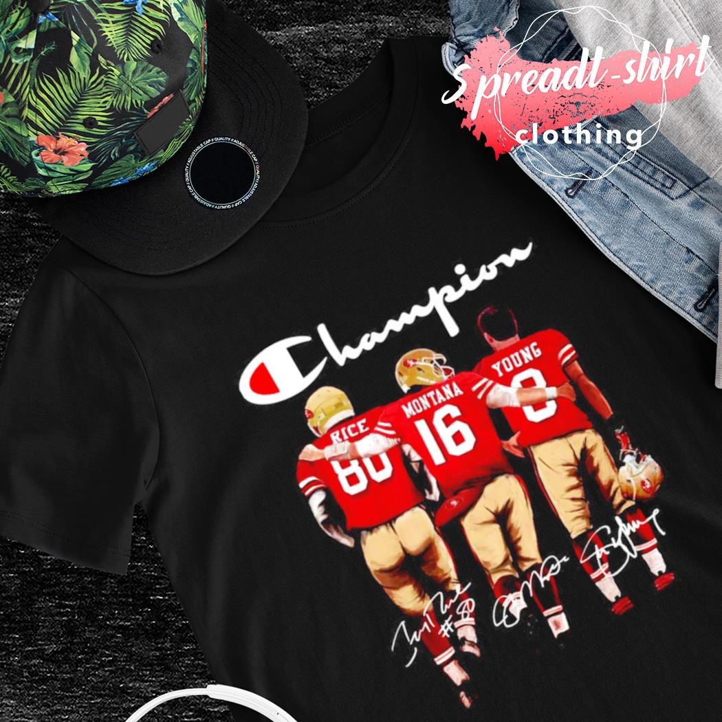 San Francisco 49ers Jerry Rice Joe Montana and Steve Young Mvp Champion  signatures shirt, hoodie, sweater, long sleeve and tank top