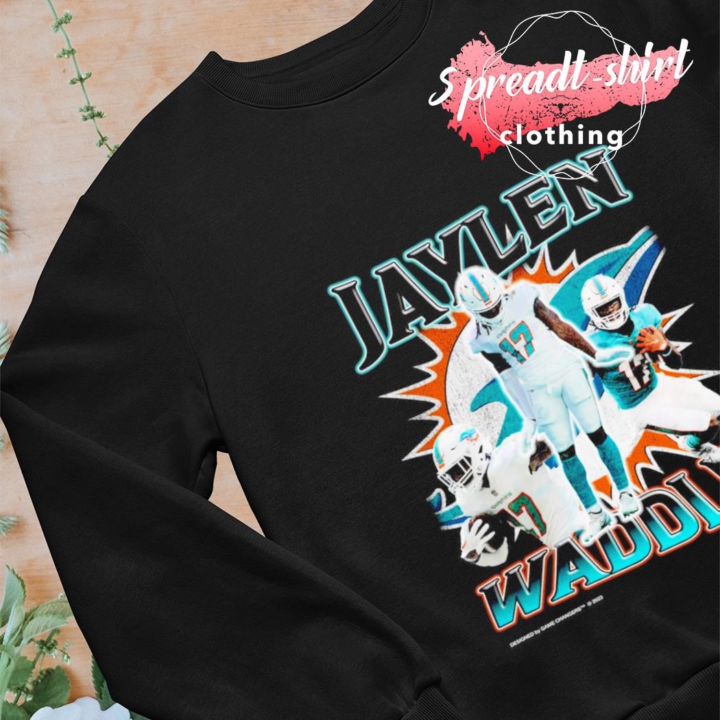 Homage Miami Dolphins Jaylen Waddle caricature signature shirt, hoodie,  sweater, long sleeve and tank top