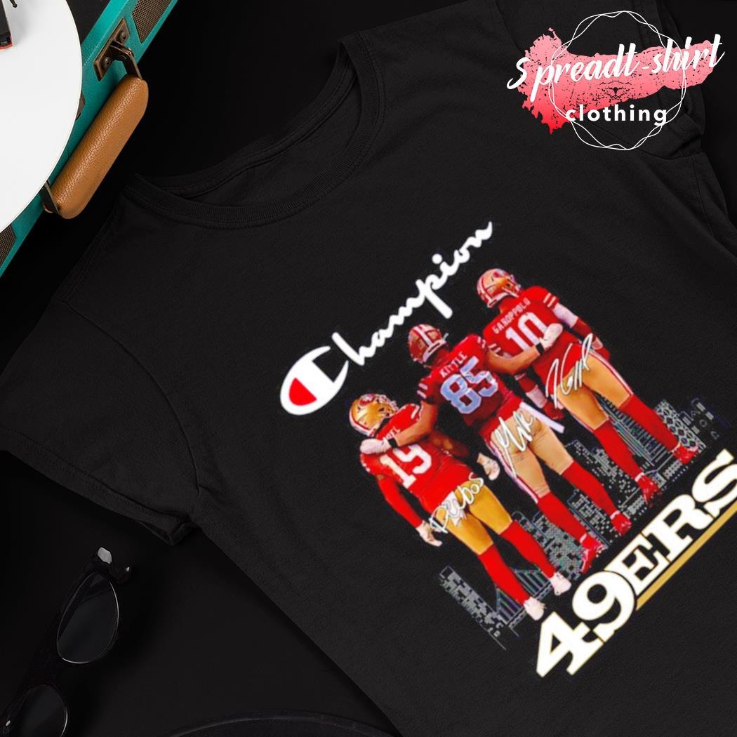 San Francisco 49ers T-Shirt Jimmy Garoppolo And George Kittle Signatures -  BipuBunny Store in 2023