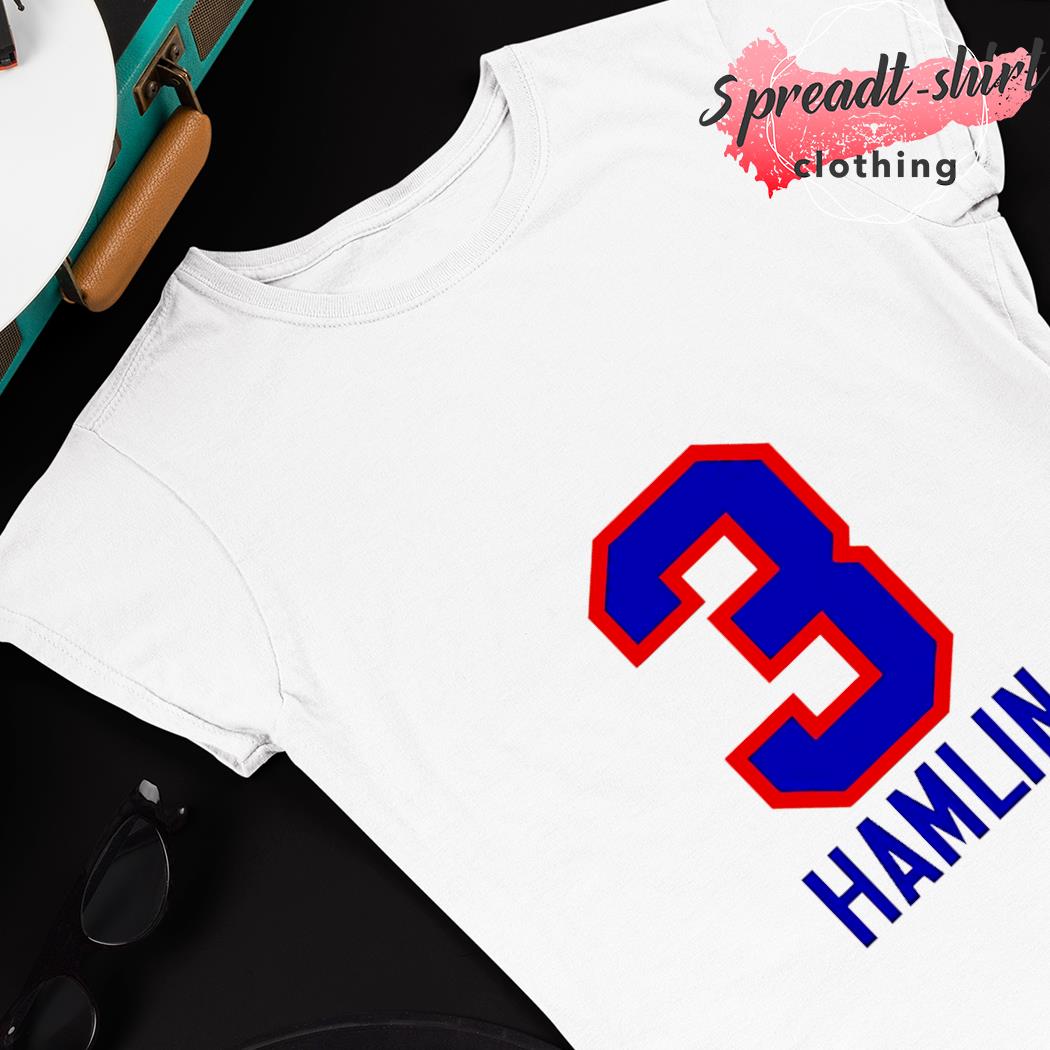 Blue Bills 3 Hamlin Logo Womens T-Shirt Adult at  Women's