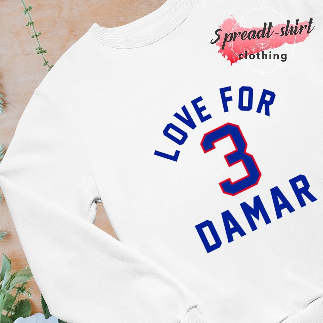 Buffalo Bills Love for Damar' No. 3 shirt, hoodie, sweater, long sleeve and  tank top