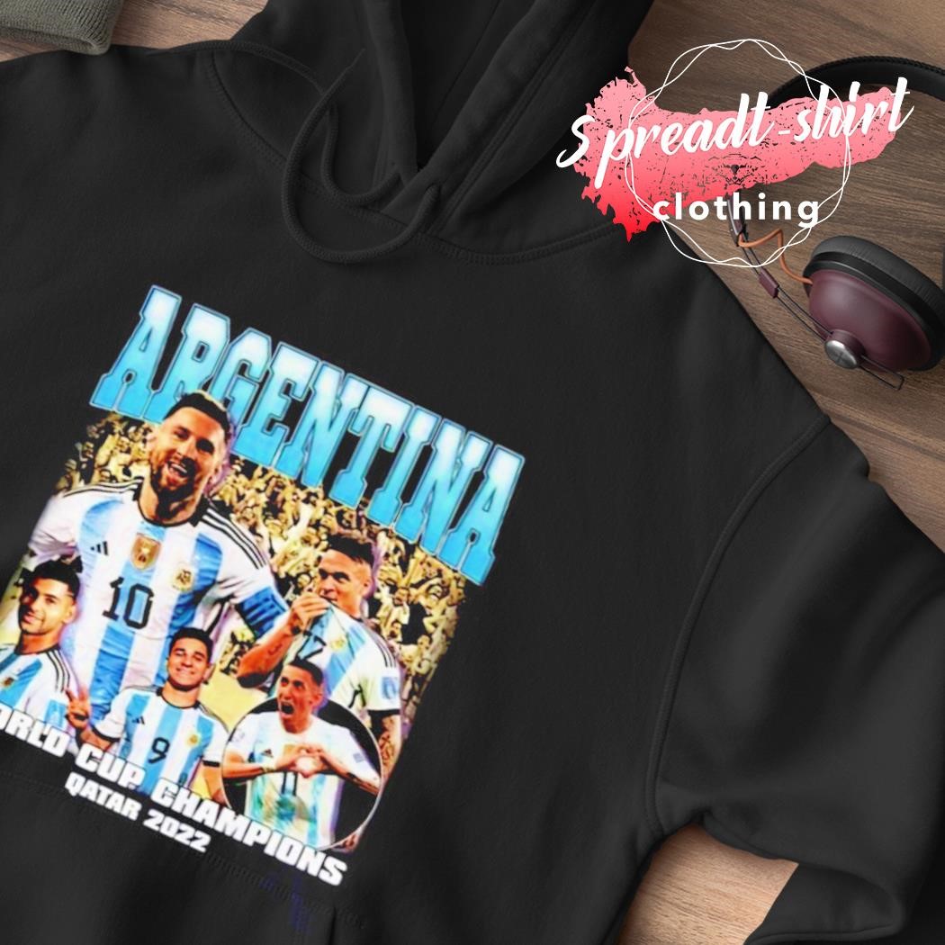 Lionel Messi Argentina Team 2022 Qatar World Cup Champion T-shirt, Hoodie -  Tagotee