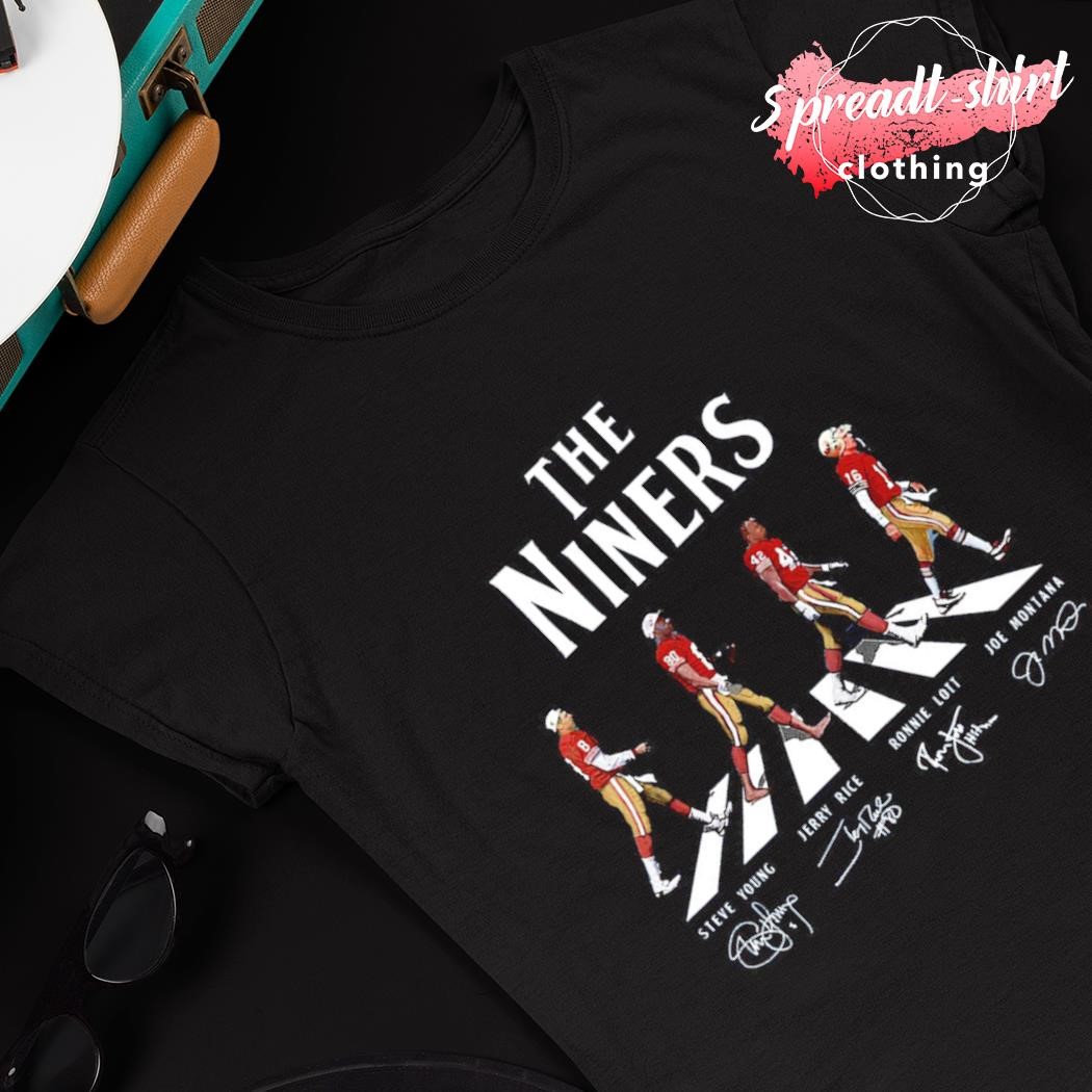 Official The Niners San Francisco 49ers abbey road signatures T-Shirt,  hoodie, sweater, long sleeve and tank top