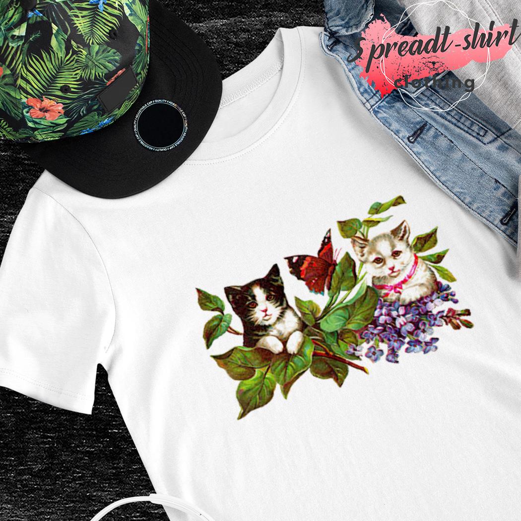 Cute Cat and Butterfly shirt