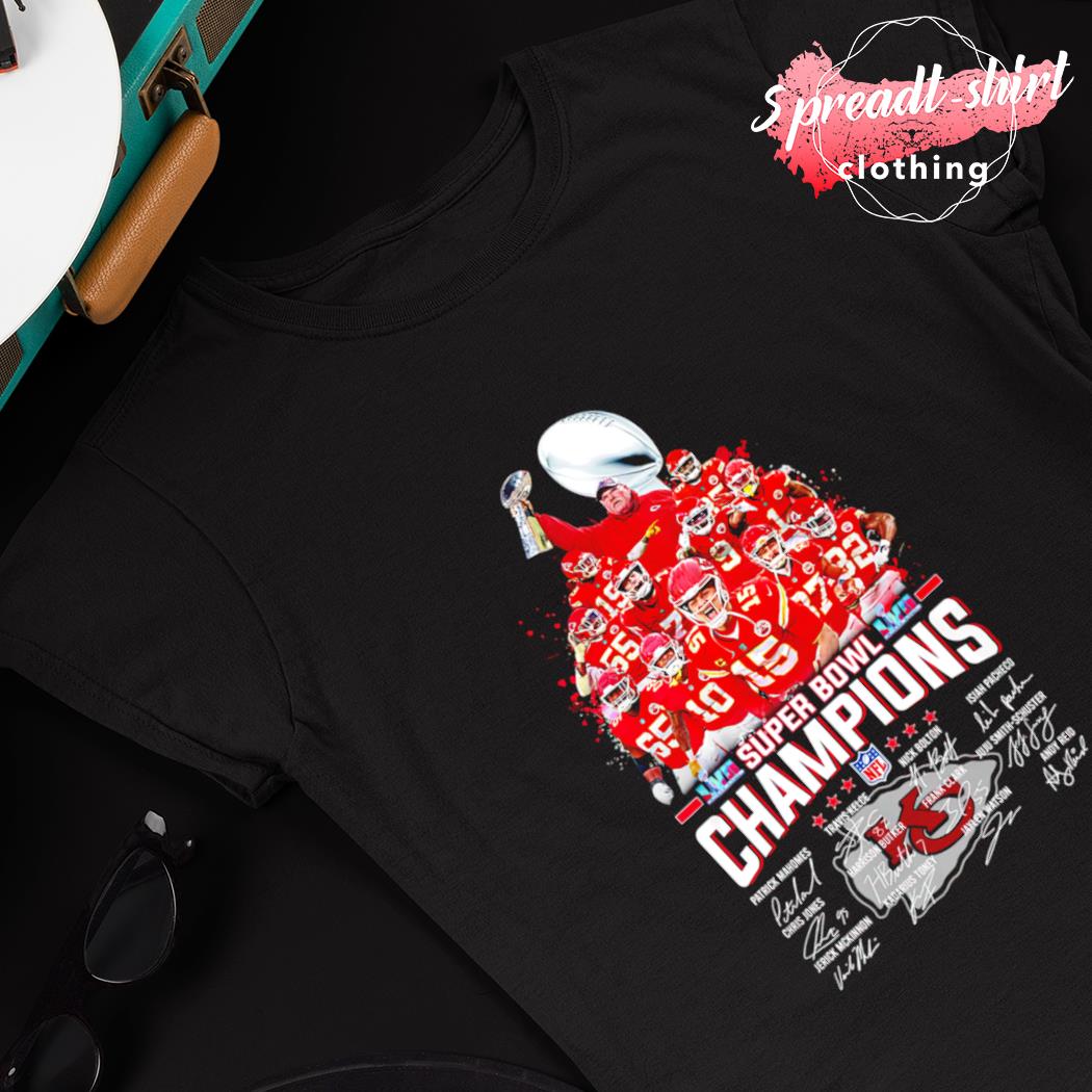 Super Bowl Champions Shirt, Kansas City Chiefs Signatures Tee