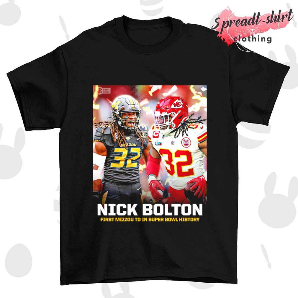 Mizzou Tigers and Kansas City Chiefs Nick Bolton first Mizzou TD in Super  Bowl history shirt, hoodie, sweater, long sleeve and tank top