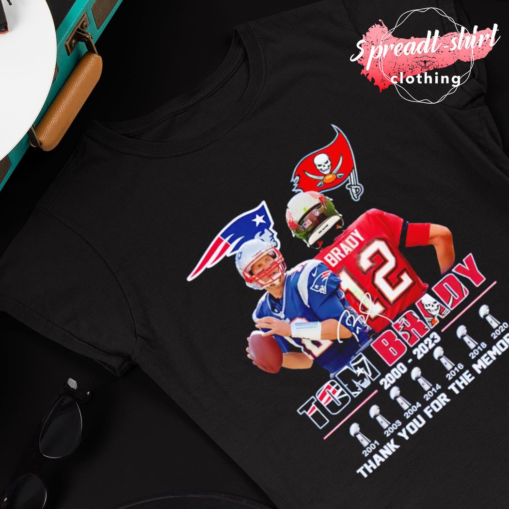 12 Tom Brady Thank You For The Memories Signature Shirt