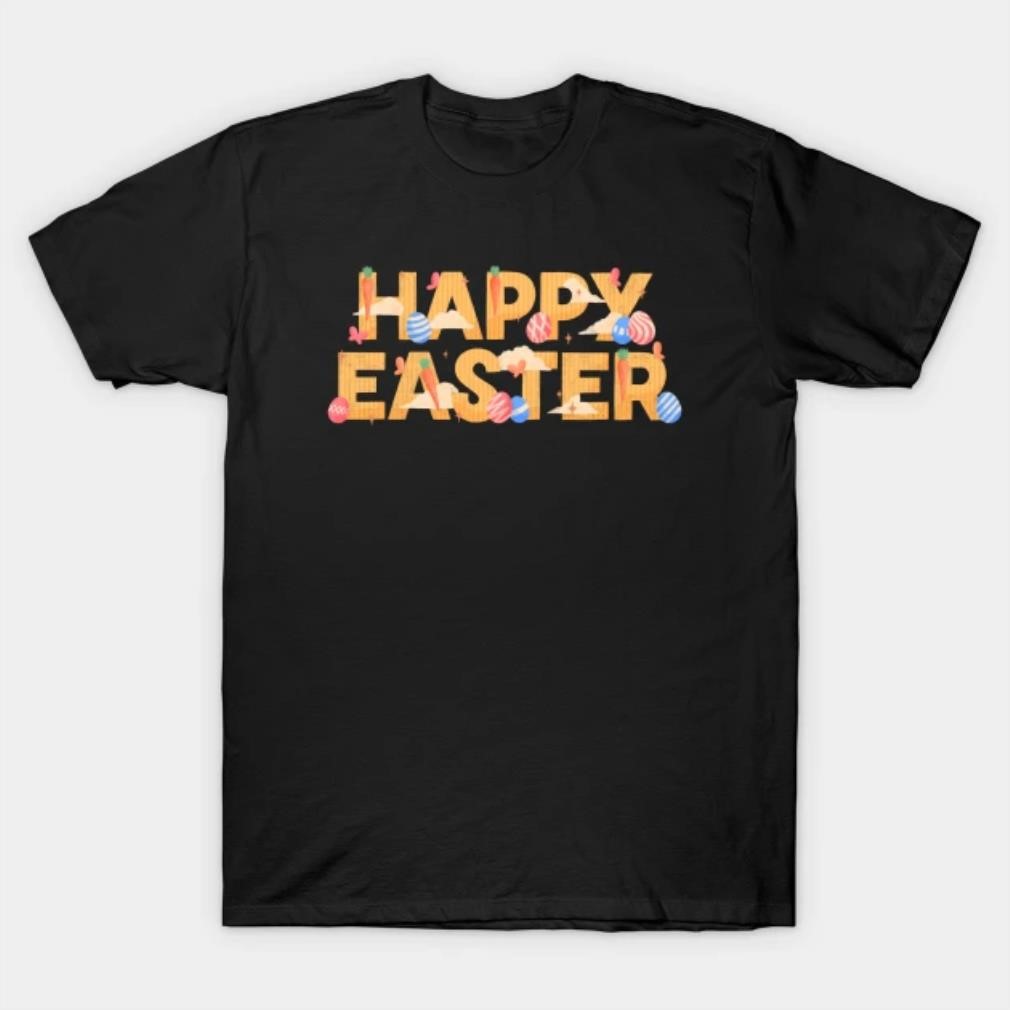 Happy Easter day Bunny carrot eggs T-shirt