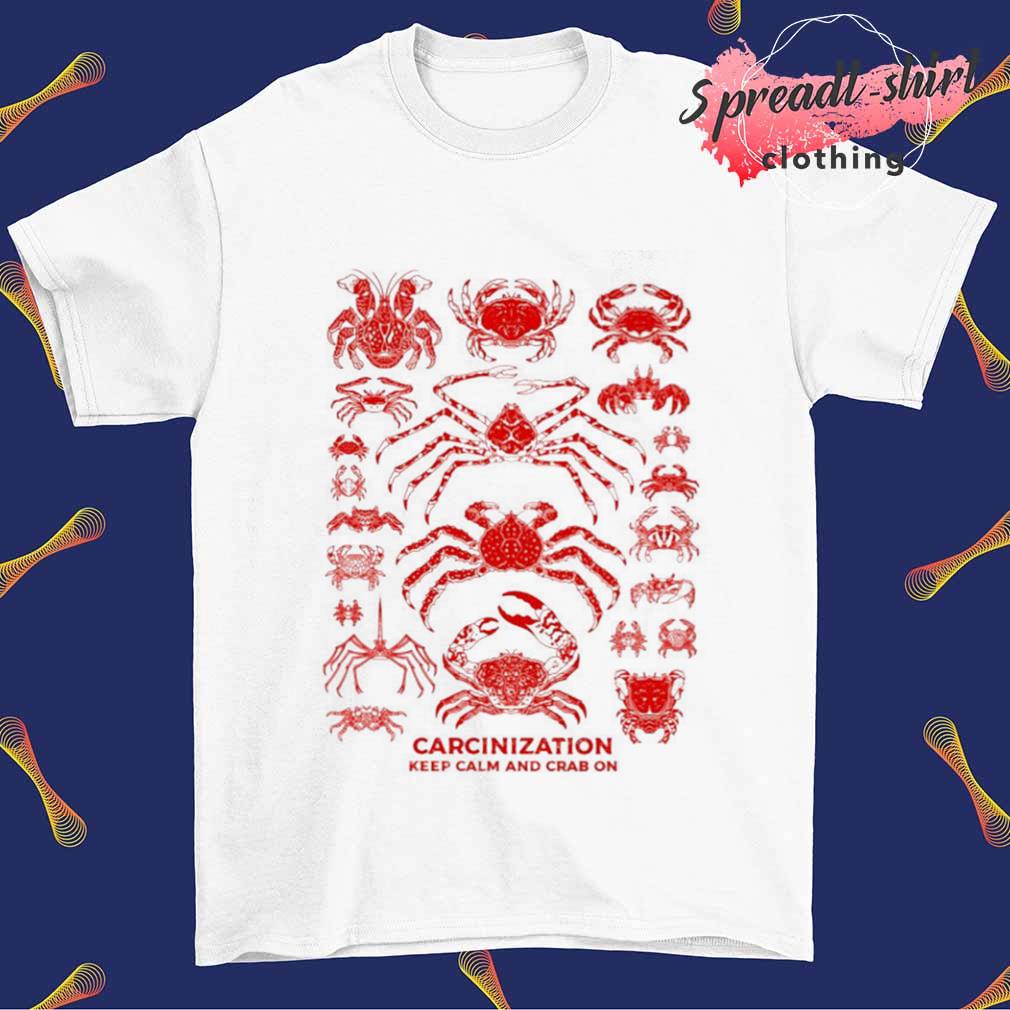 Carcinization keep calm crab on shirt