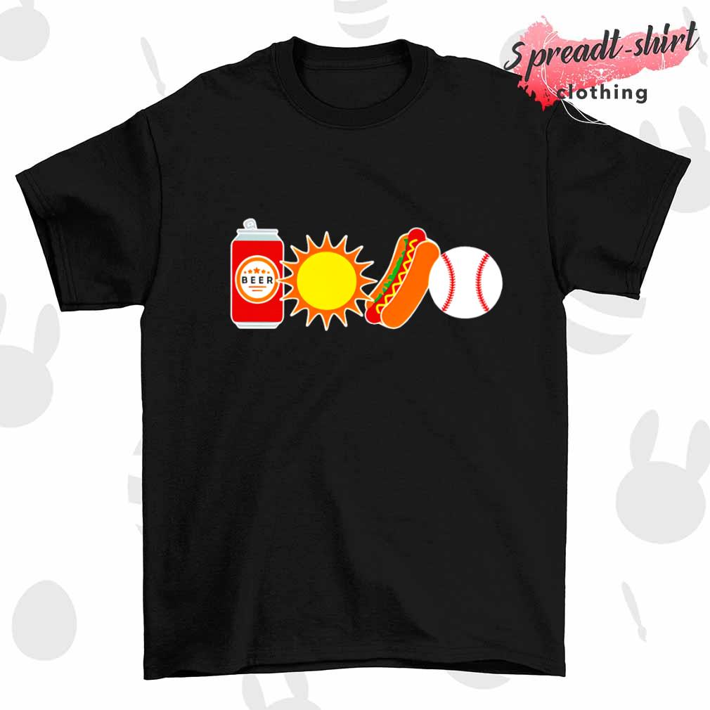 Chicago Version Beer Sun Hotdog Ball shirt