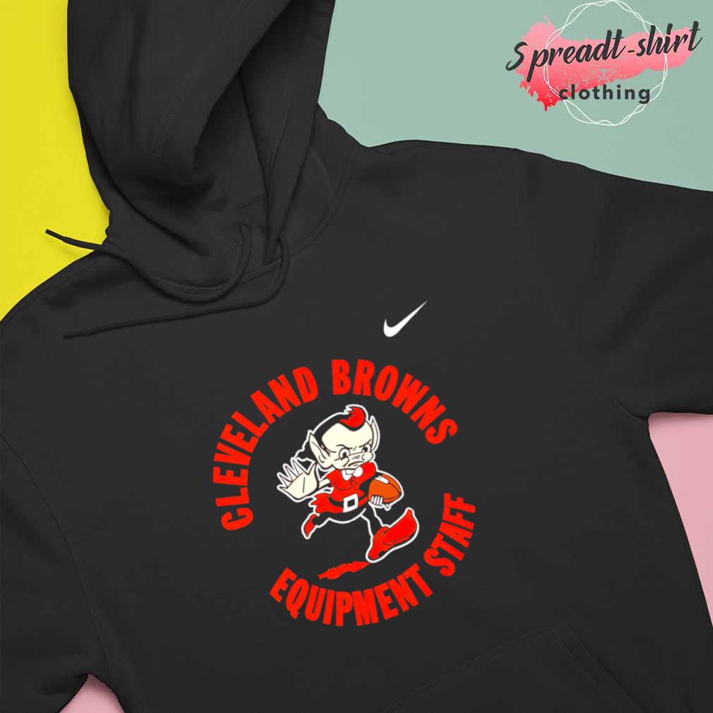 cleveland browns equipment staff hoodie nike