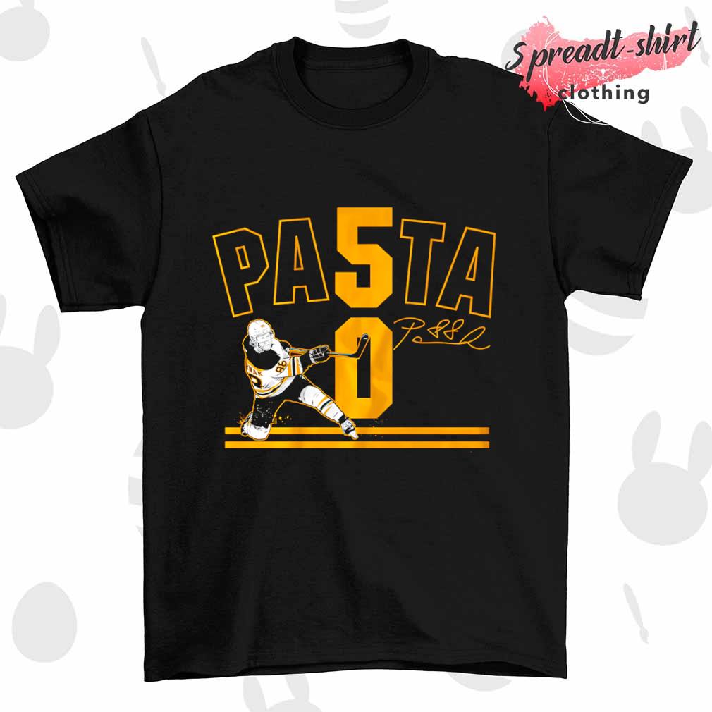David Pastrnak 50 Boston Hockey signature shirt