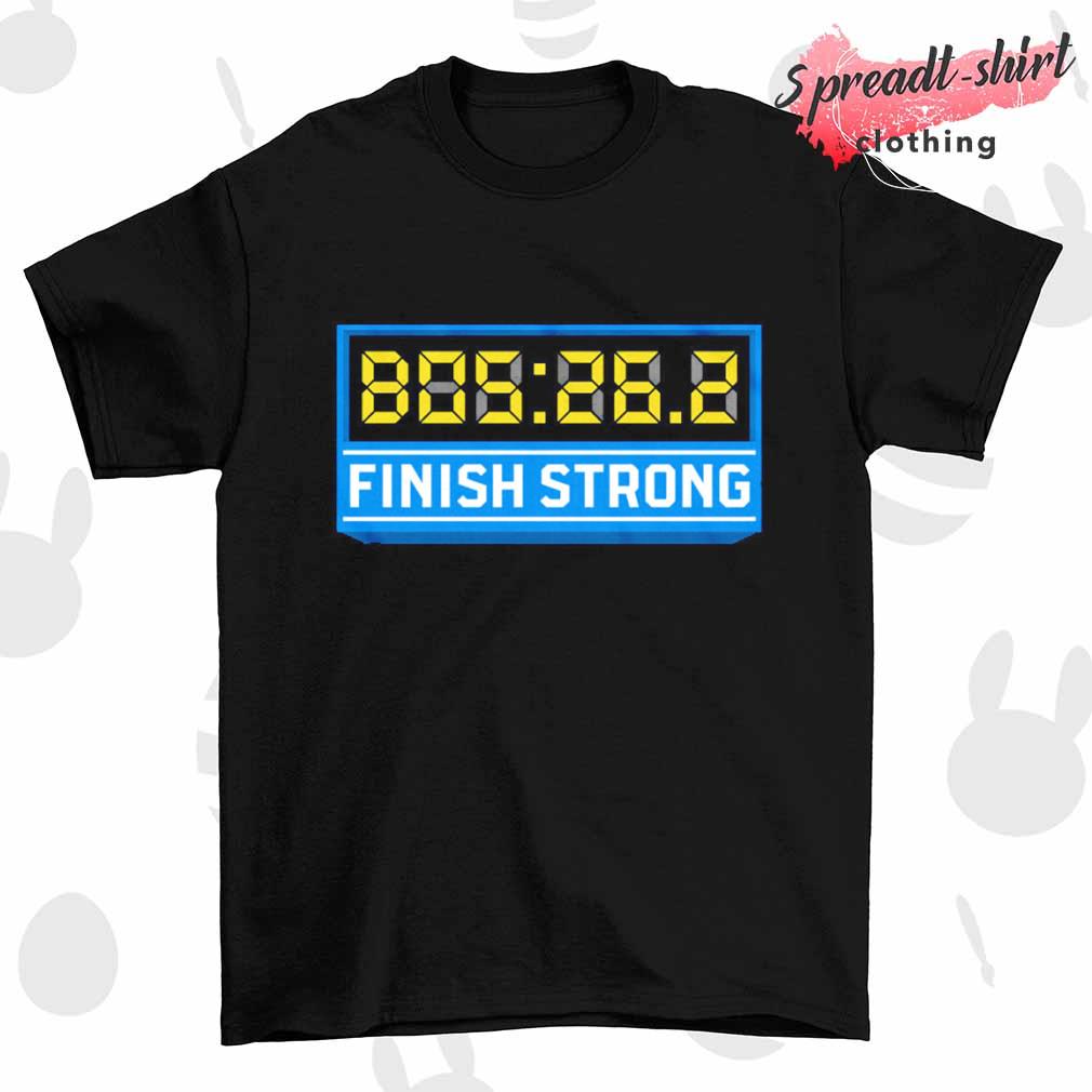Finish strong marathon time clock shirt
