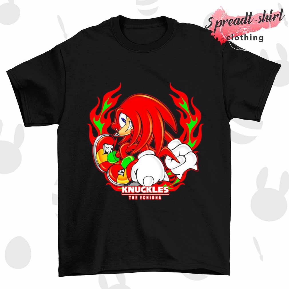 Knuckles the echidna power flame shirt