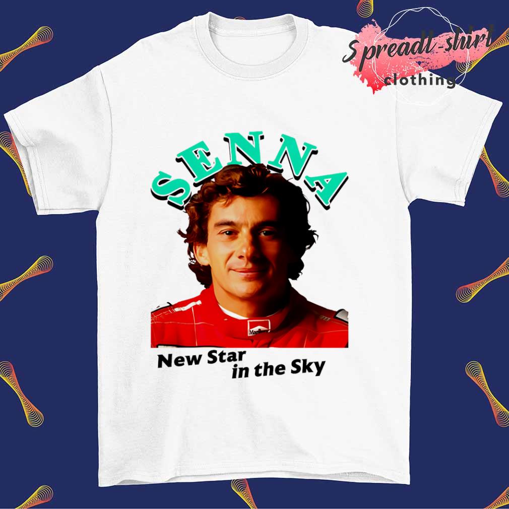 Lewis Hamilton Senna new star in The Sky shirt