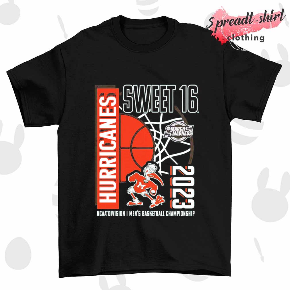 Miami Hurricanes Sweet 16 NCAA Division I Men's Basketball Championship March Madness shirt