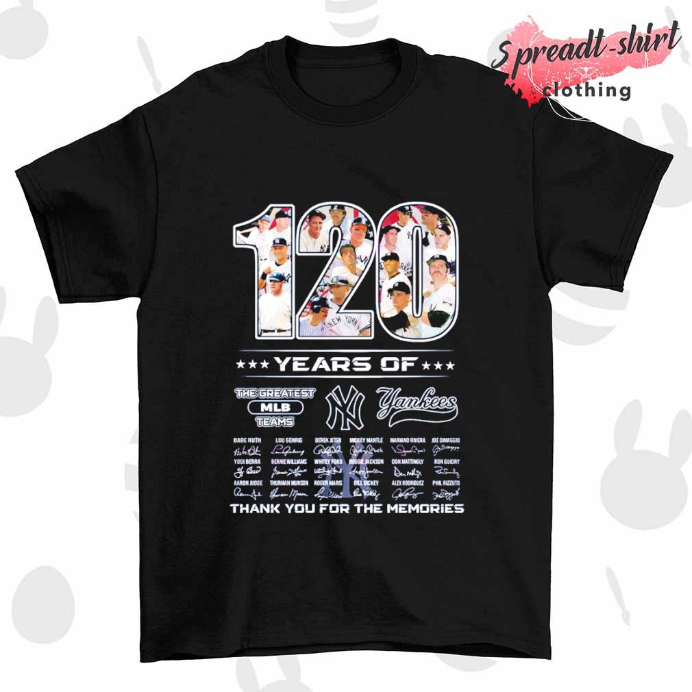 New York Yankees 120 years of the greatest MLB teams signature shirt