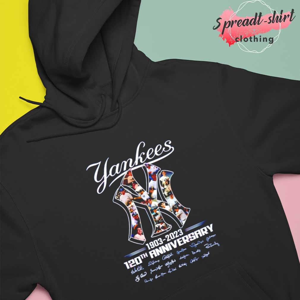 New York Yankees 1903 – 2023 120th anniversary signature shirt, hoodie,  sweater, long sleeve and tank top