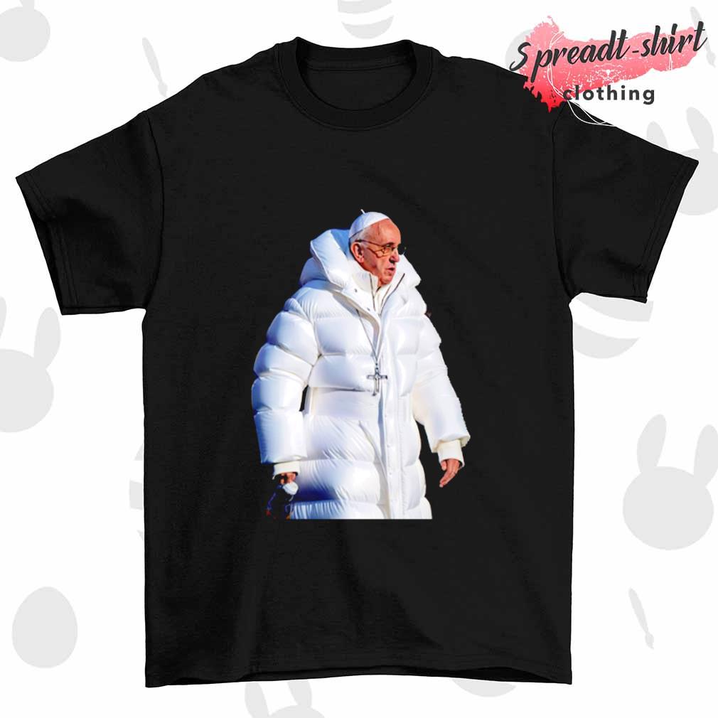 Pope Francis wearing Jacket all white shirt