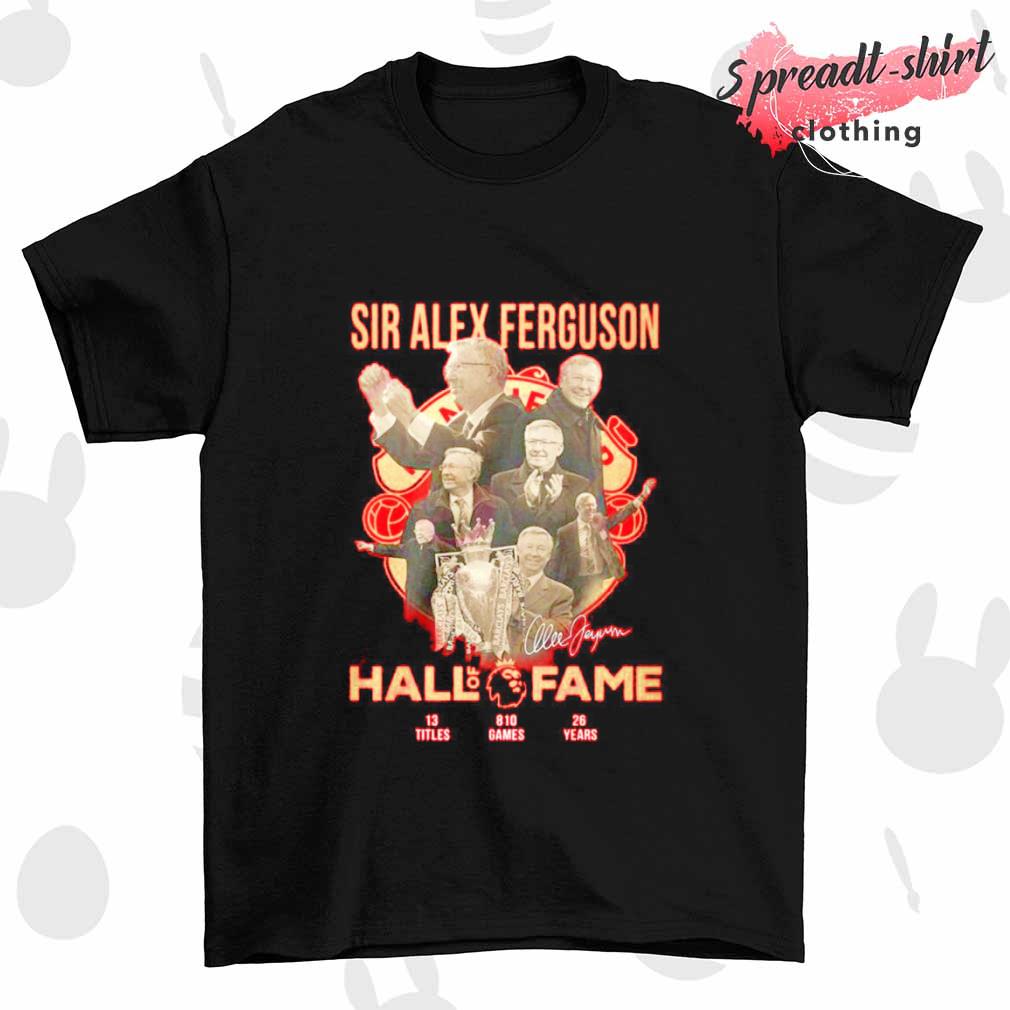 Sir Alex Ferguson hall of fame signature shirt