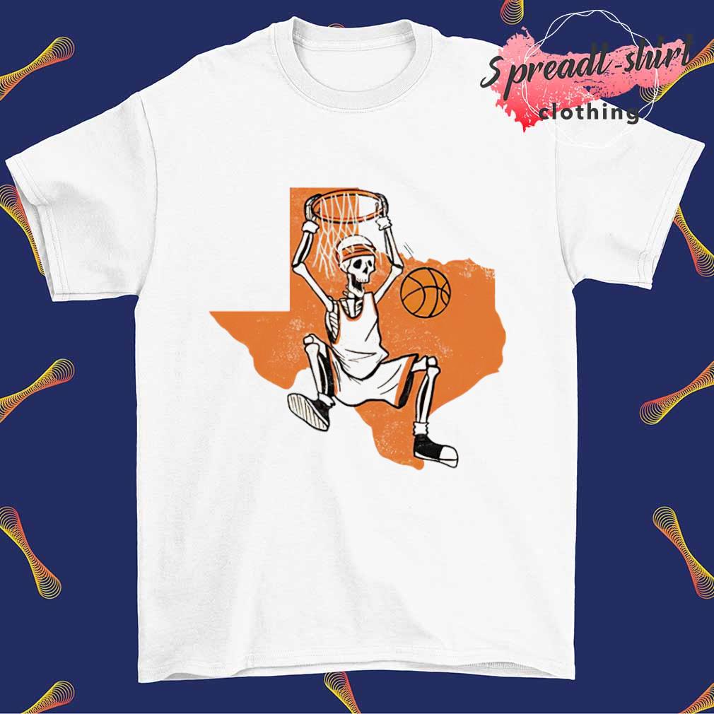 Skeleton player Texas Longhorns T-shirt