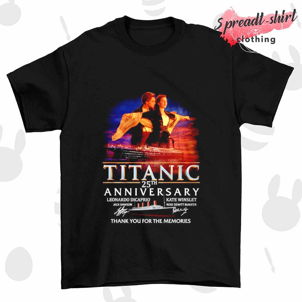 Titanic 25th anniversary thank you for the memories signature T-shirt