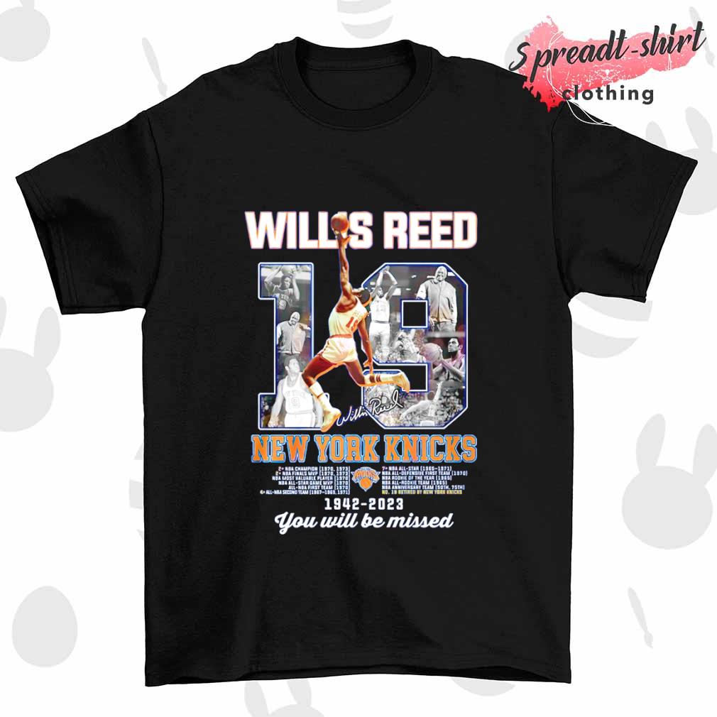 Willis Reed New York Knicks 1942 -2023 you will be missed signature shirt