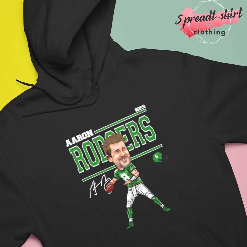 Aaron rodgers 8 cartoon new york jets shirt, hoodie, sweater, long sleeve  and tank top